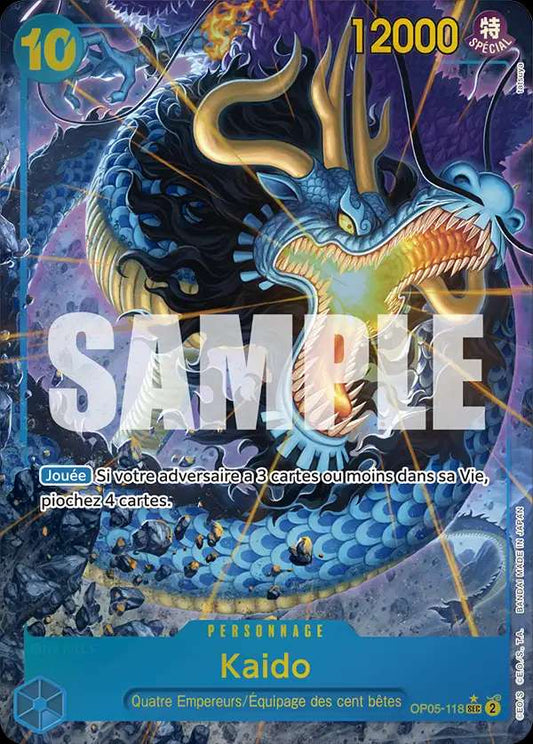Carte One Piece Kaido V2 OP05-118 SEC The Best Neuf FR LorenZone