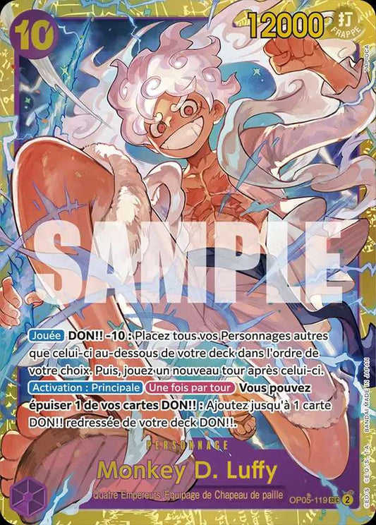 Carte One Piece Monkey D. Luffy V1 OP05-119 SEC The Best Neuf FR LorenZone