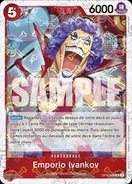 Carte One Piece Emporio Ivankov V2 OP06-003 UC The Best Neuf FR LorenZone