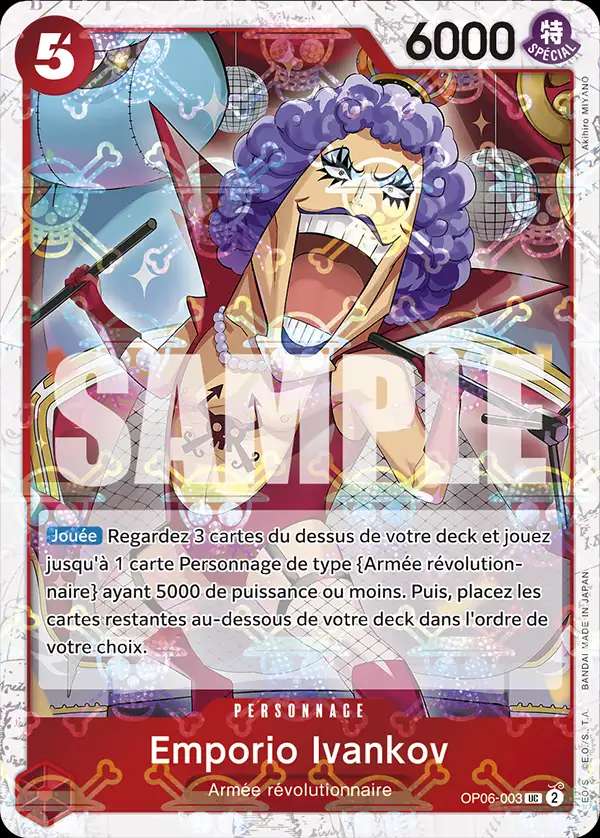 Carte One Piece Emporio Ivankov V2 OP06-003 UC The Best Neuf FR LorenZone