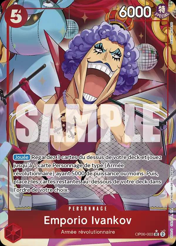 Carte One Piece Emporio Ivankov V3 OP06-003 UC The Best Neuf FR LorenZone