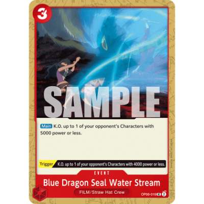 Carte One Piece Blue Dragon Seal Water Stream OP06-019 UC Wings Of The Captain Neuf EN LorenZone