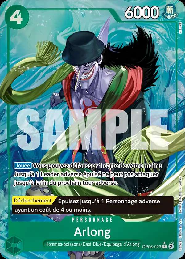 Carte One Piece Arlong V4 OP06-023 R The Best Neuf FR LorenZone