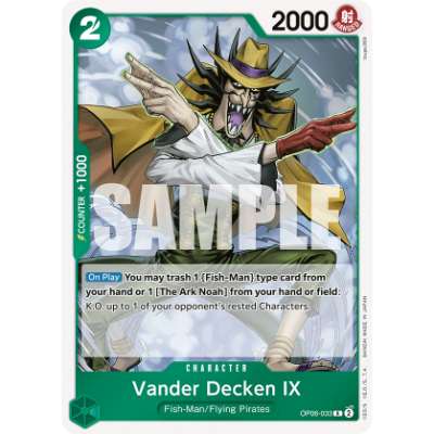 Carte One Piece Vander Decken IX OP06-033 R Wings Of The Captain Neuf EN LorenZone