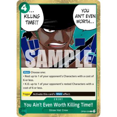 Carte One Piece You Ain't Even Worth Killing Time!! OP06-039 R Wings Of The Captain Neuf EN LorenZone