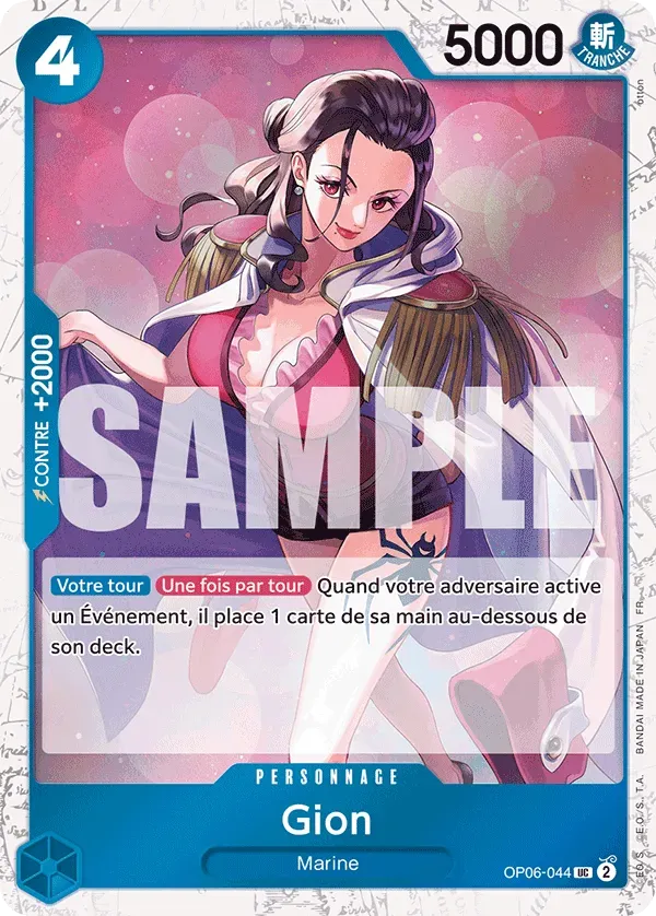 Carte One Piece Gion V2 - PRB02 - FR OP06-044 Peu Commune Foil The Best Vol.2 Neuf FR LorenZone