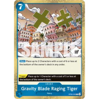 Carte One Piece Gravity Blade Raging Tiger OP06-058 R Wings Of The Captain Neuf EN LorenZone