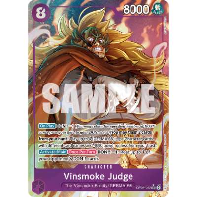 Carte One Piece Vinsmoke Judge V1 OP06-062 SR Wings Of The Captain Neuf EN LorenZone