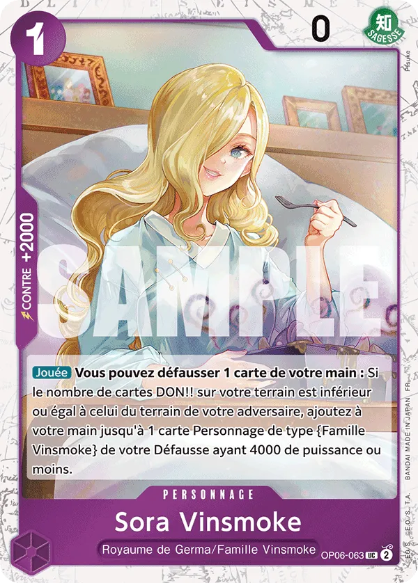 Carte One Piece OP06-063 Sora Vinsmoke V2 | LorenZone