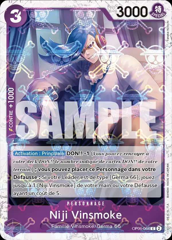 Carte One Piece Niji Vinsmoke V2 OP06-064 C The Best Neuf FR LorenZone