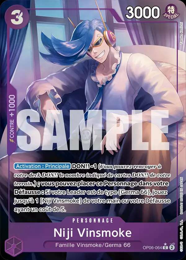 Carte One Piece Niji Vinsmoke V3 OP06-064 C The Best Neuf FR LorenZone
