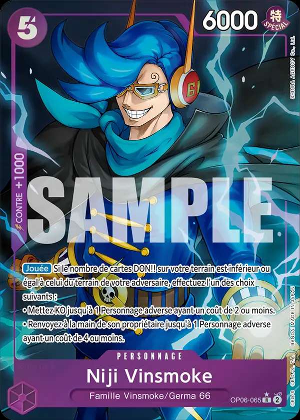 Carte One Piece Niji Vinsmoke V4 OP06-065 R The Best Neuf FR LorenZone
