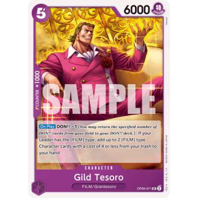 Carte One Piece Gild Tesoro OP06-071 UC Wings Of The Captain Neuf EN LorenZone