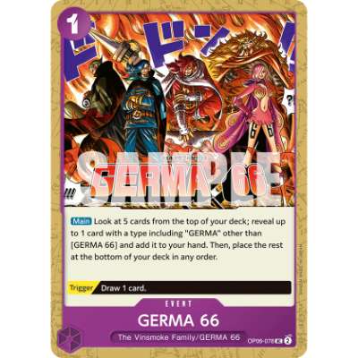 Carte One Piece GERMA 66 OP06-078 UC Wings Of The Captain Neuf EN LorenZone