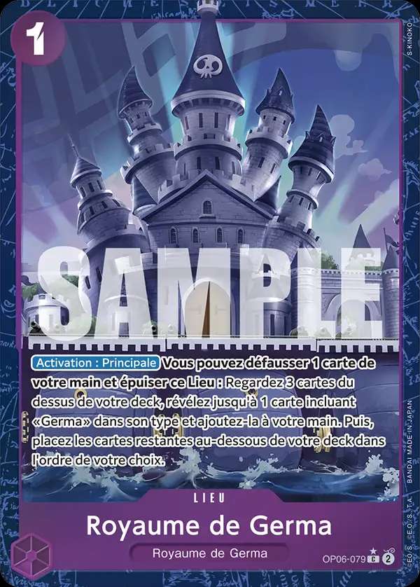 Carte One Piece Royaume de Germa V4 OP06-079 C The Best Neuf FR LorenZone