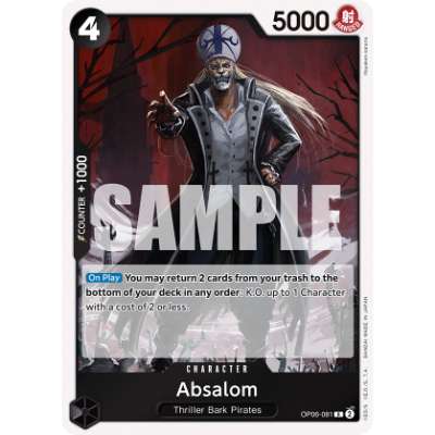 Carte One Piece Absalom V1 OP06-081 R Wings Of The Captain Neuf EN LorenZone