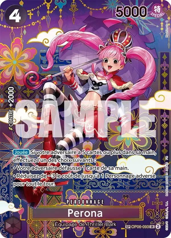 Carte One Piece Perona - FR OP06-093 SPE Les Sept de la mer d’Azur Neuf FR LorenZone