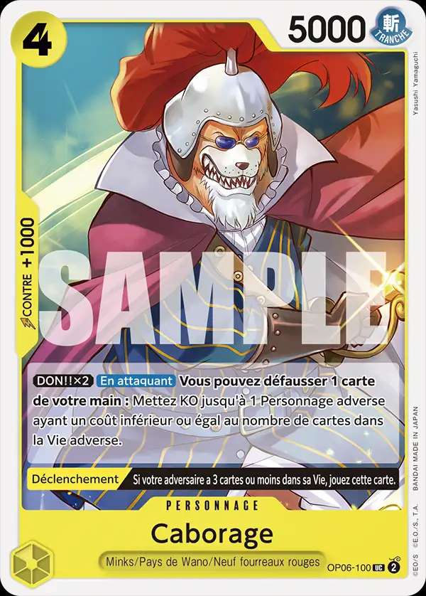 Carte One Piece Caborage V1 OP06-100 UC The Best Neuf FR LorenZone