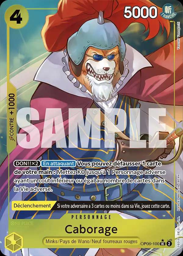 Carte One Piece Caborage V3 OP06-100 UC The Best Neuf FR LorenZone