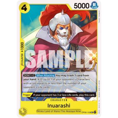 Carte One Piece Inuarashi OP06-100 UC Wings Of The Captain Neuf EN LorenZone