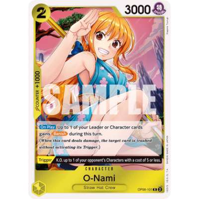 Carte One Piece O-Nami V1 OP06-101 R Wings Of The Captain Neuf EN LorenZone