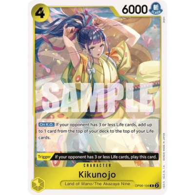 Carte One Piece Kikunojo OP06-104 R Wings Of The Captain Neuf EN LorenZone