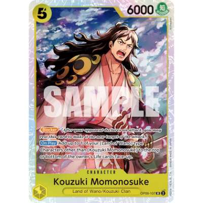 Carte One Piece Kouzuki Momonosuke V2 OP06-107 SR Wings Of The Captain Neuf EN LorenZone