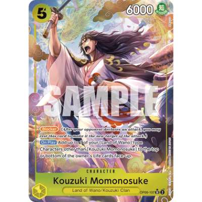 Carte One Piece Kouzuki Momonosuke V1 OP06-107 SR Wings Of The Captain Neuf EN LorenZone