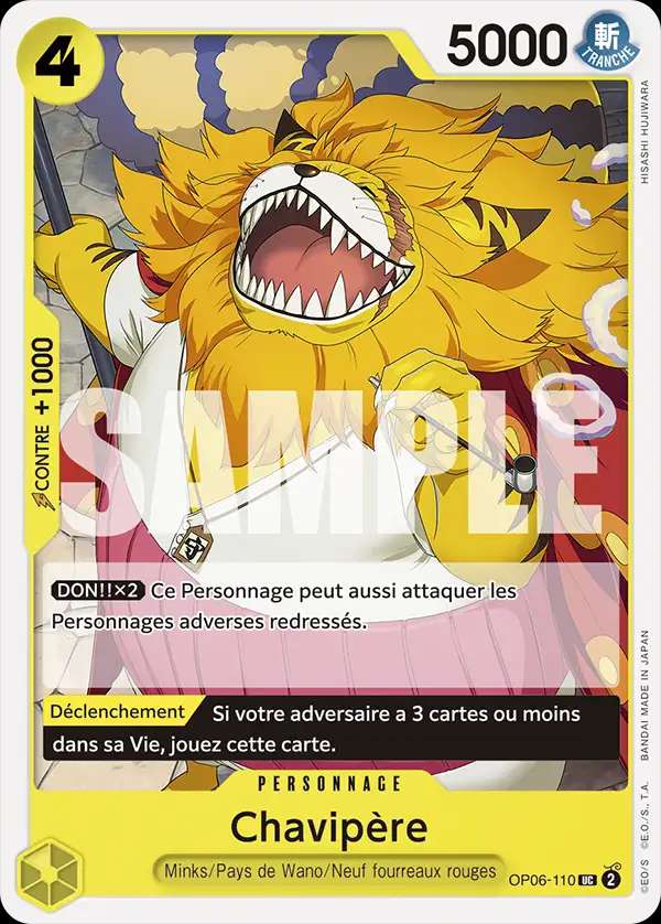 Carte One Piece Chavipère V1 OP06-110 UC The Best Neuf FR LorenZone