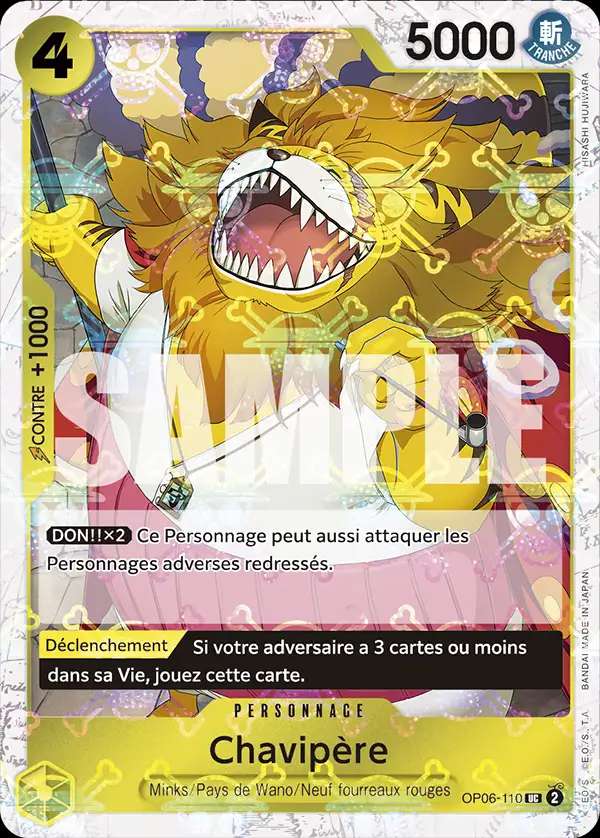 Carte One Piece Chavipère V2 OP06-110 UC The Best Neuf FR LorenZone