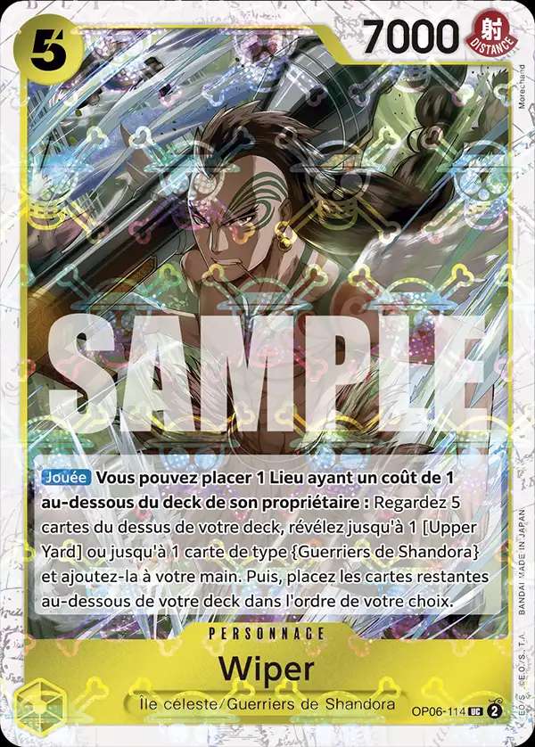 Carte One Piece Wiper V2 OP06-114 UC The Best Neuf FR LorenZone