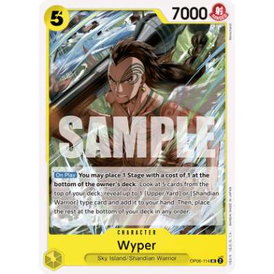 Carte One Piece Wyper OP06-114 UC Wings Of The Captain Neuf EN LorenZone