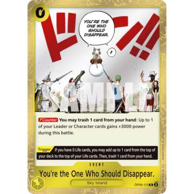 Carte One Piece You're the One Who Should Disappear. OP06-115 R Wings Of The Captain Neuf EN LorenZone