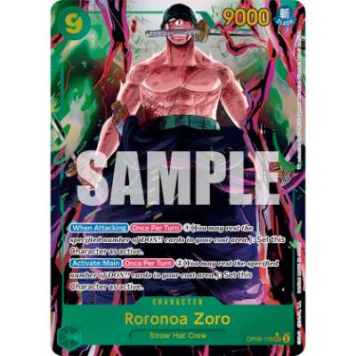 Carte One Piece Roronoa Zoro V2 OP06-118 SEC Wings Of The Captain Neuf EN LorenZone