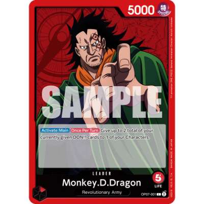 Carte One Piece Monkey.D.Dragon V1 OP07-001 L 500 Years In The Future Neuf EN LorenZone
