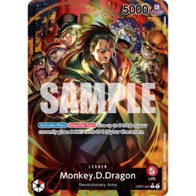 Carte One Piece Monkey.D.Dragon V2 OP07-001 L 500 Years In The Future Neuf EN LorenZone