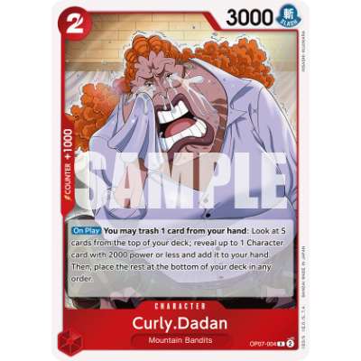 Carte One Piece Curly.Dadan OP07-004 R 500 Years In The Future Neuf EN LorenZone