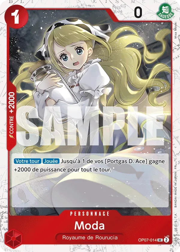 Carte One Piece Moda V2 - PRB02 - FR OP07-014 Peu Commune Foil The Best Vol.2 Neuf FR LorenZone