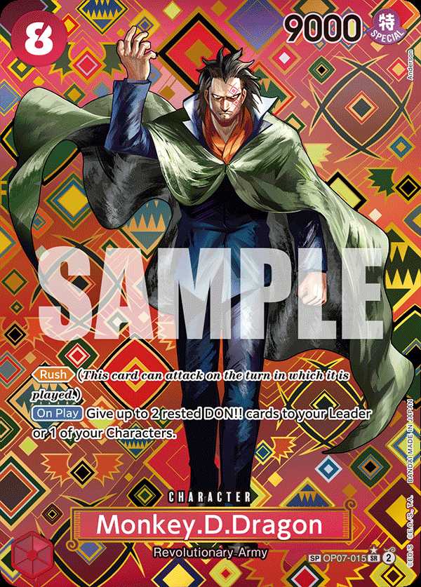 Carte One Piece Monkey.D.Dragon SC OP09 OP07-015 SR Emperors In The New World Neuf EN LorenZone