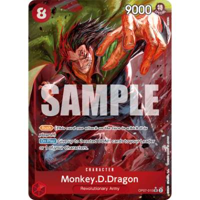 Carte One Piece Monkey.D.Dragon V1 OP07-015 SR 500 Years In The Future Neuf EN LorenZone