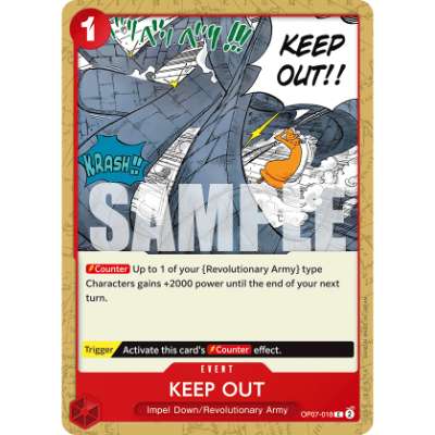 Carte One Piece KEEP OUT OP07-018 C 500 Years In The Future Neuf EN LorenZone