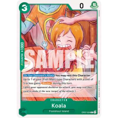 Carte One Piece Koala OP07-024 C 500 Years In The Future Neuf EN LorenZone