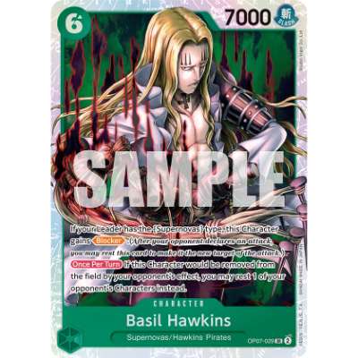 Carte One Piece Basil Hawkins V1 OP07-029 SR 500 Years In The Future Neuf EN LorenZone