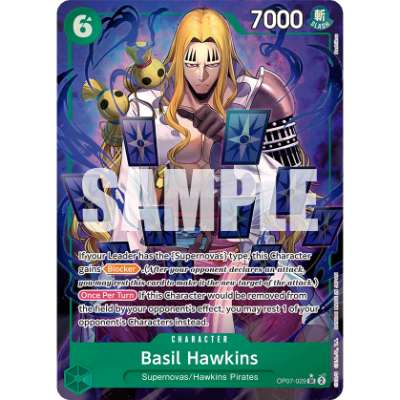 Carte One Piece Basil Hawkins V2 OP07-029 SR 500 Years In The Future Neuf EN LorenZone
