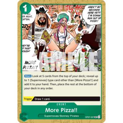 Carte One Piece More Pizza!! OP07-037 UC 500 Years In The Future Neuf EN LorenZone