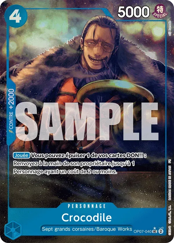 Carte One Piece Crocodile V3 - PRB02 - FR OP07-040 Peu Commune Parallèle The Best Vol.2 Neuf FR LorenZone