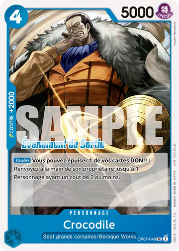 Carte One Piece Crocodile OP07-040 V2 - The Best Vol.2