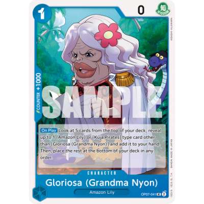 Carte One Piece Gloriosa Grandma Nyon OP07-041 UC 500 Years In The Future Neuf EN LorenZone