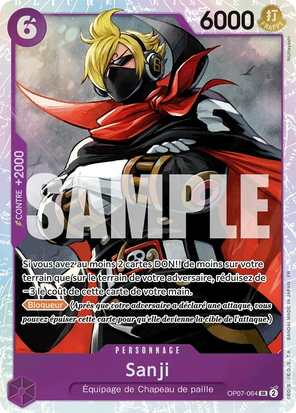 Carte One Piece Sanji - PRB02 - FR OP07-064 Super Rare The Best Vol.2 Neuf FR LorenZone