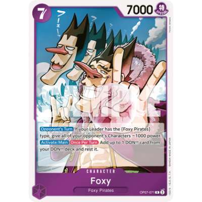 Carte One Piece Foxy V1 OP07-071 R 500 Years In The Future Neuf EN LorenZone